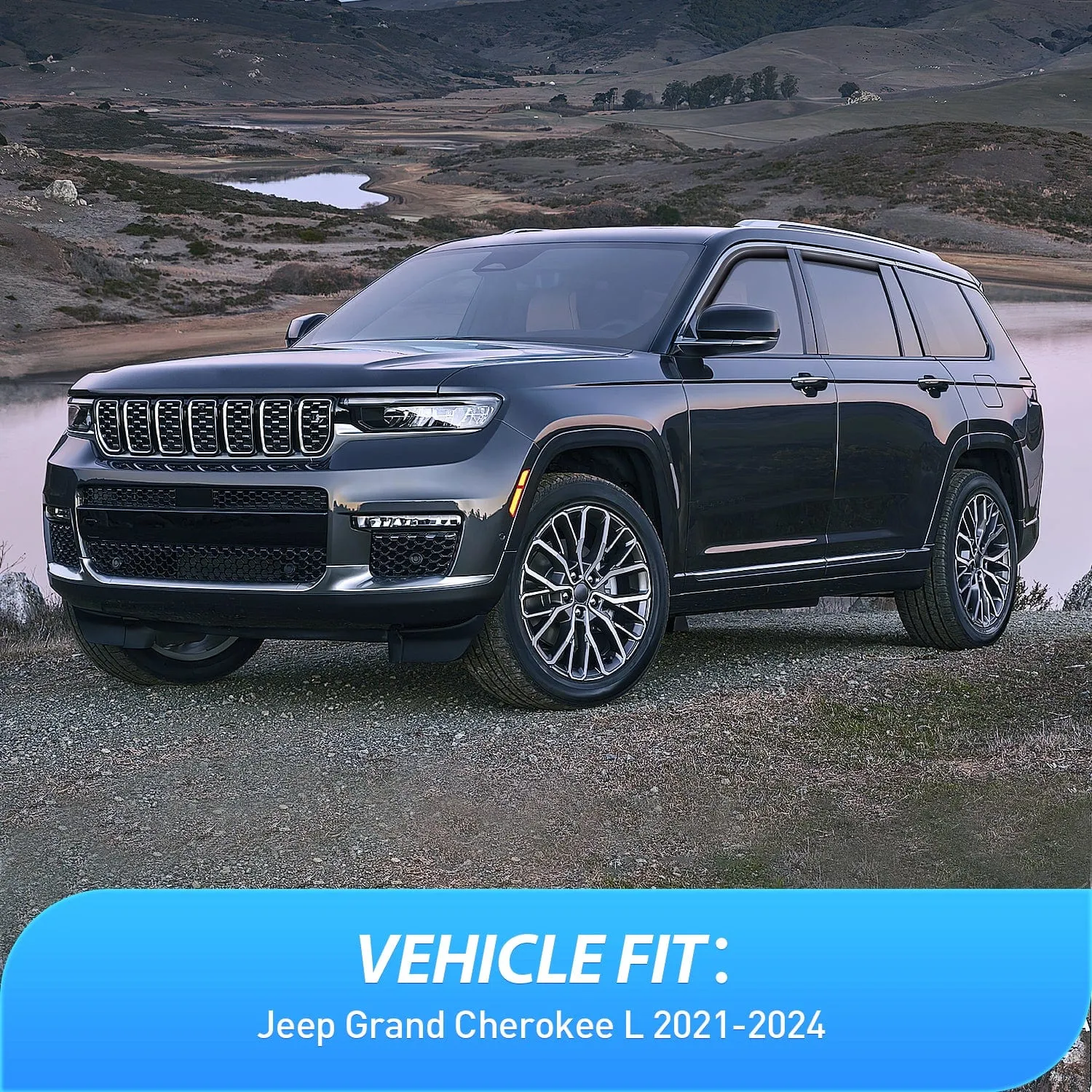 4pcs Rain Guards For Jeep Grand Cherokee L 2021 2022 2023 2024