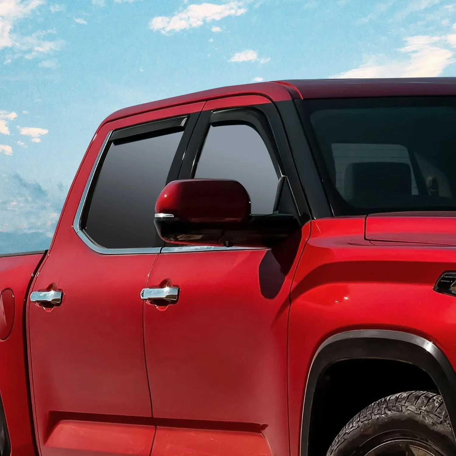 4pcs Rain Guards For Toyota Tundra 2022 2023 2024 2025 Crew Max