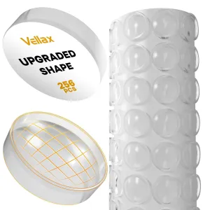 Premium Cabinet Door Bumpers 256 Pcs Clear Self Adhesive Pads for Noise Damp