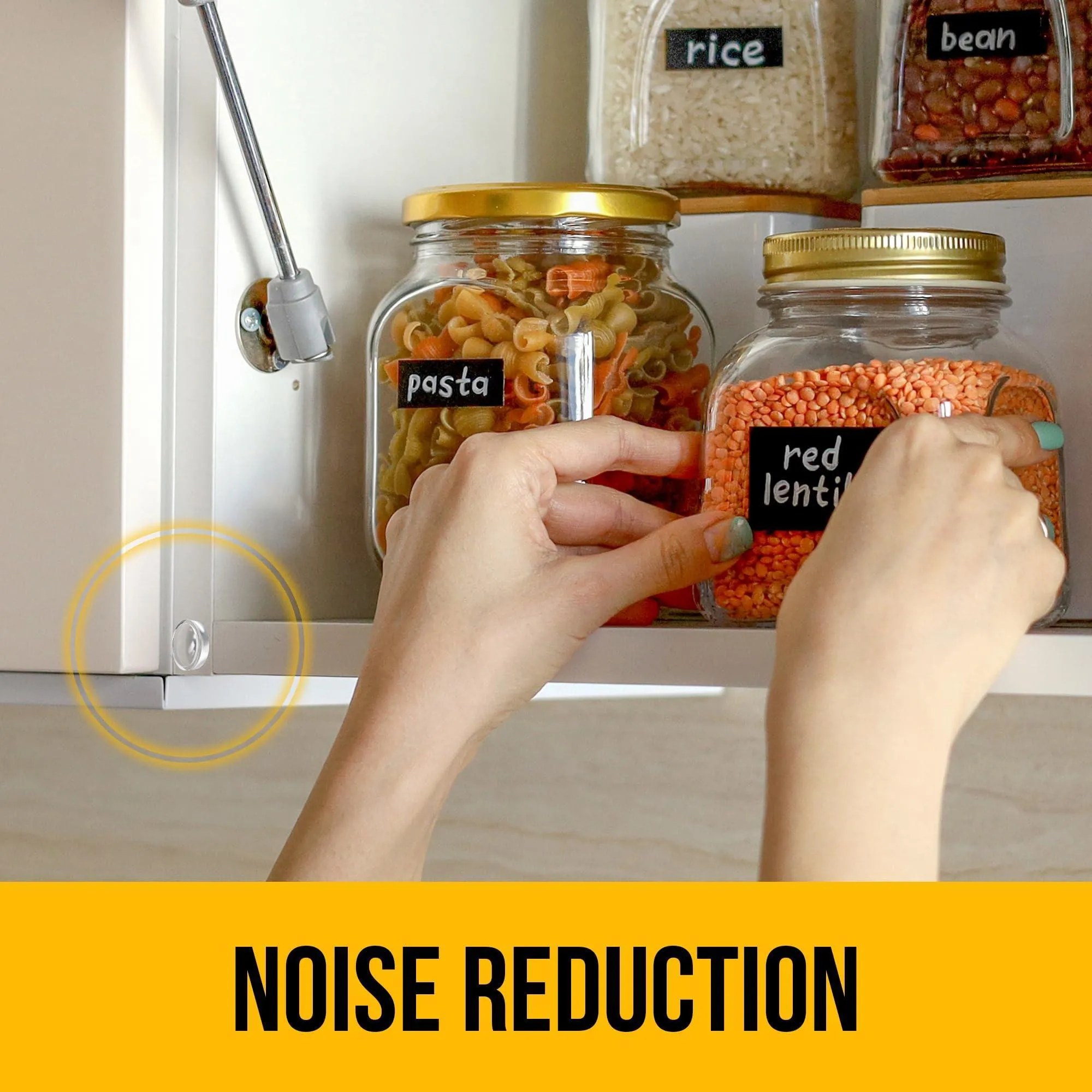 Premium Cabinet Door Bumpers 256 Pcs Clear Self Adhesive Pads for Noise Damp