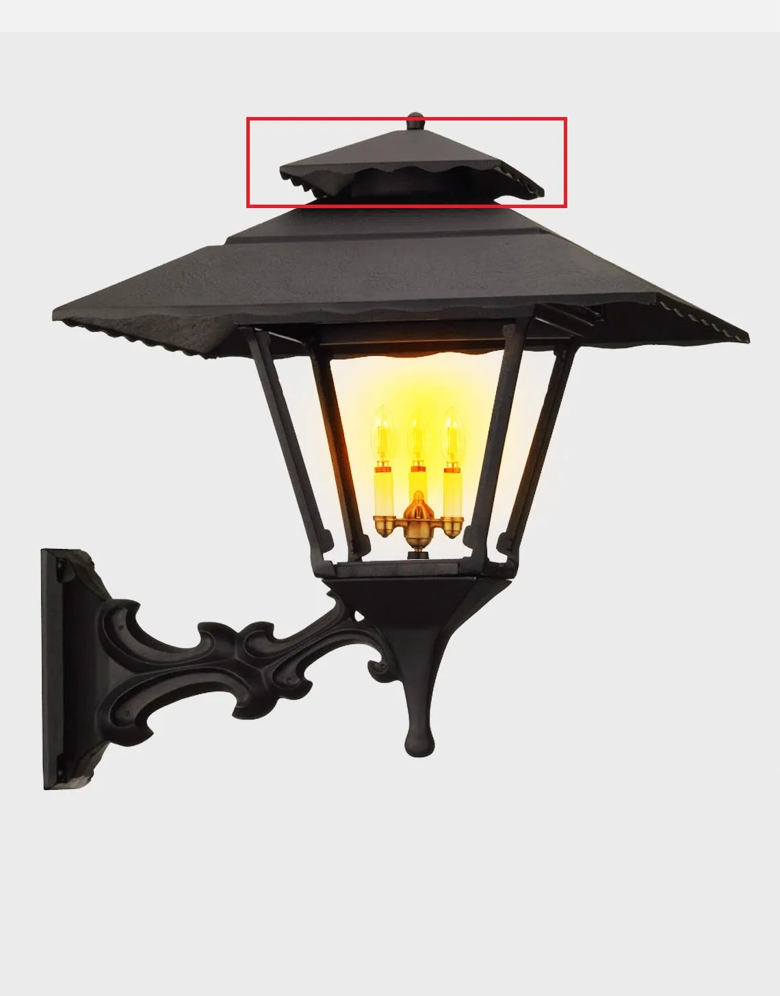 Rain Shield for Contemporary & Old Allegheny Gas Lights - RS18