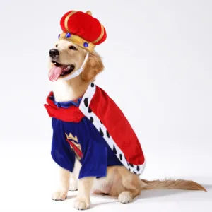 Regal Canine King Costume Set - Dog Dress Up Cloak for Medium and Large Dogs - Pet Accessories