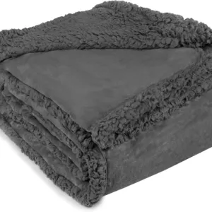 Waterproof Super Soft Washable Microfiber Fleece Sherpa Pet Blanket
